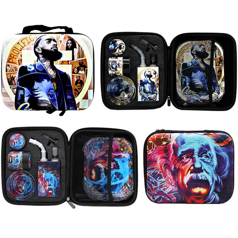 Smoking Kit 7 Piece with Juice Box, Rolling Tray, Grinder, Ashtray, Jar and Metal Pipe (TZN0041) | Assorted Designs product image